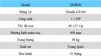 Thông số máy xoa nền drm90
